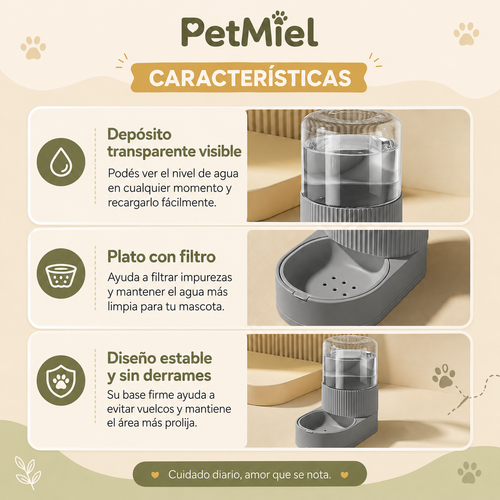 Bebedero Dispensador para Mascotas