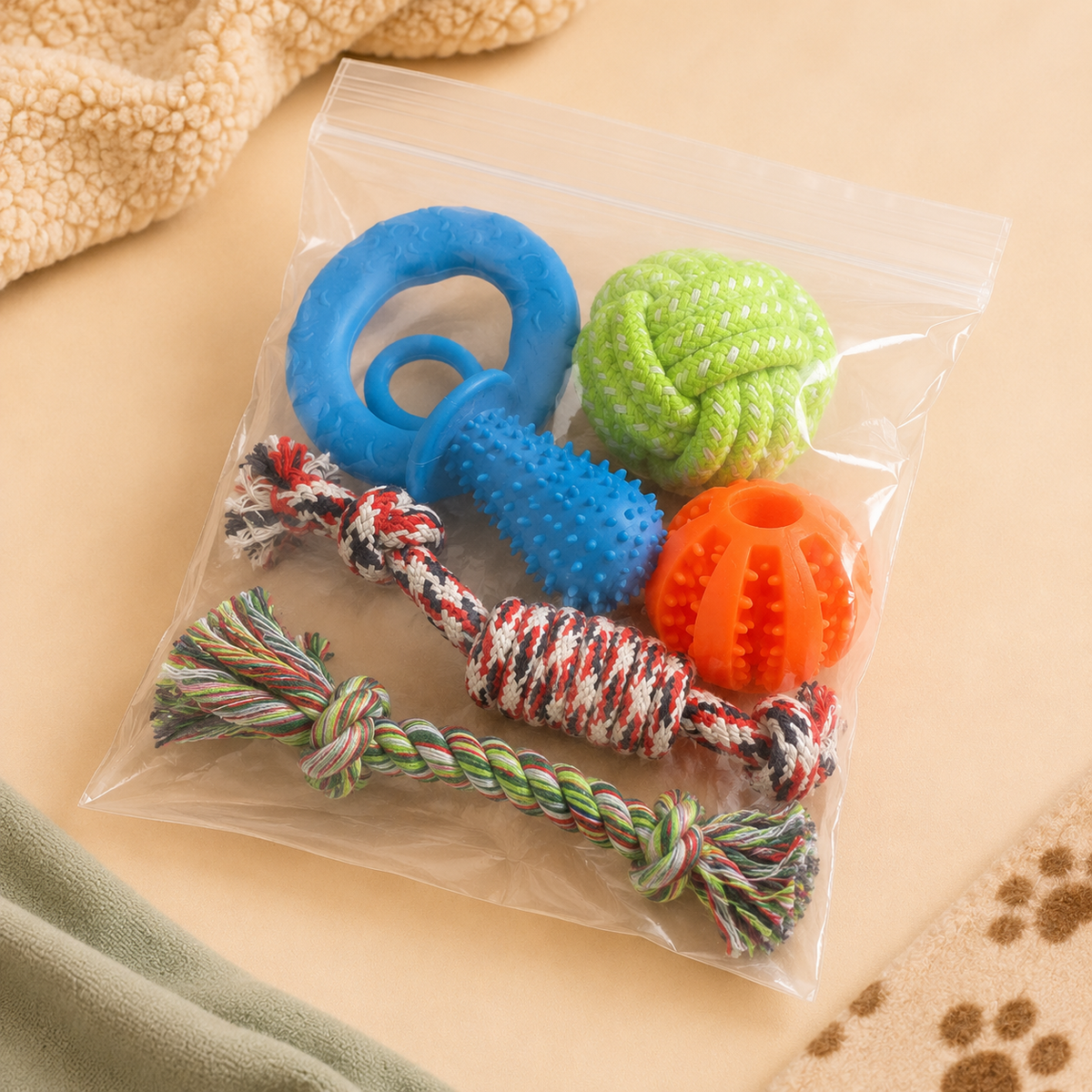 Combo x6 Juguetes Masticables Surtidos