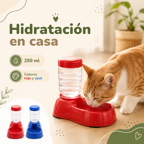 Bebedero con Botella para Mascotas 250 ml