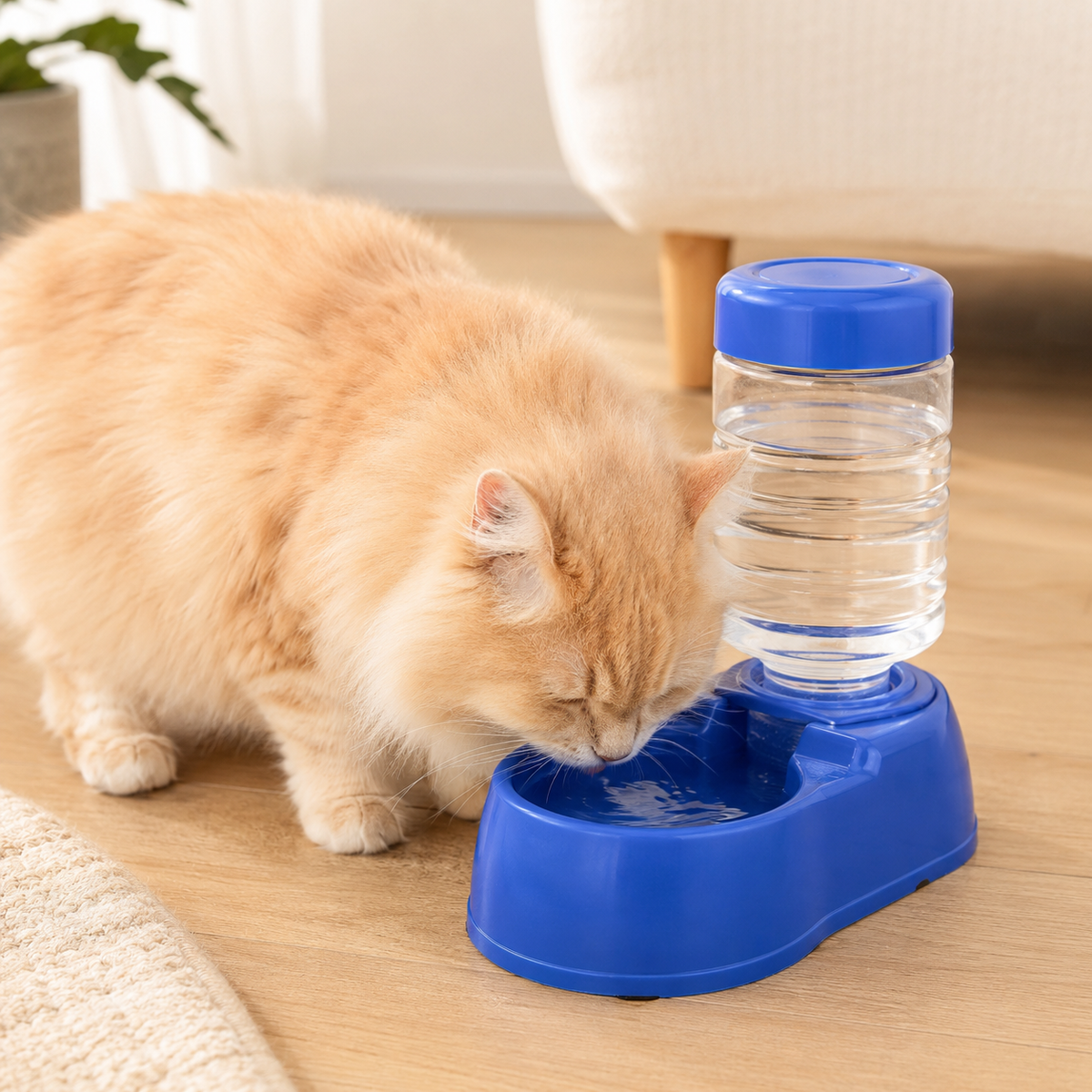 Bebedero con Botella para Mascotas 250 ml