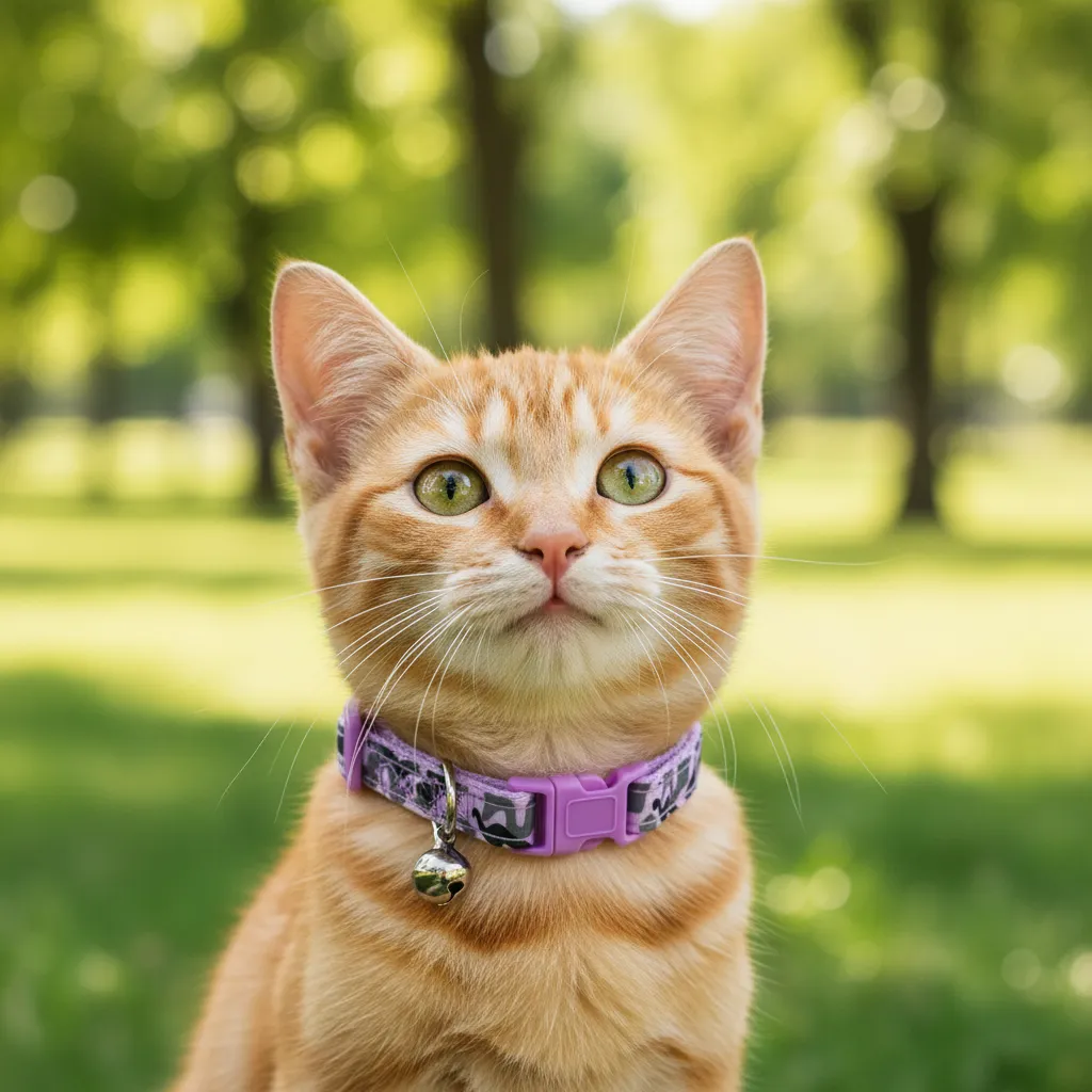 Set Collar + Correa Camuflaje con Cascabel para Mascotas Pequeñas