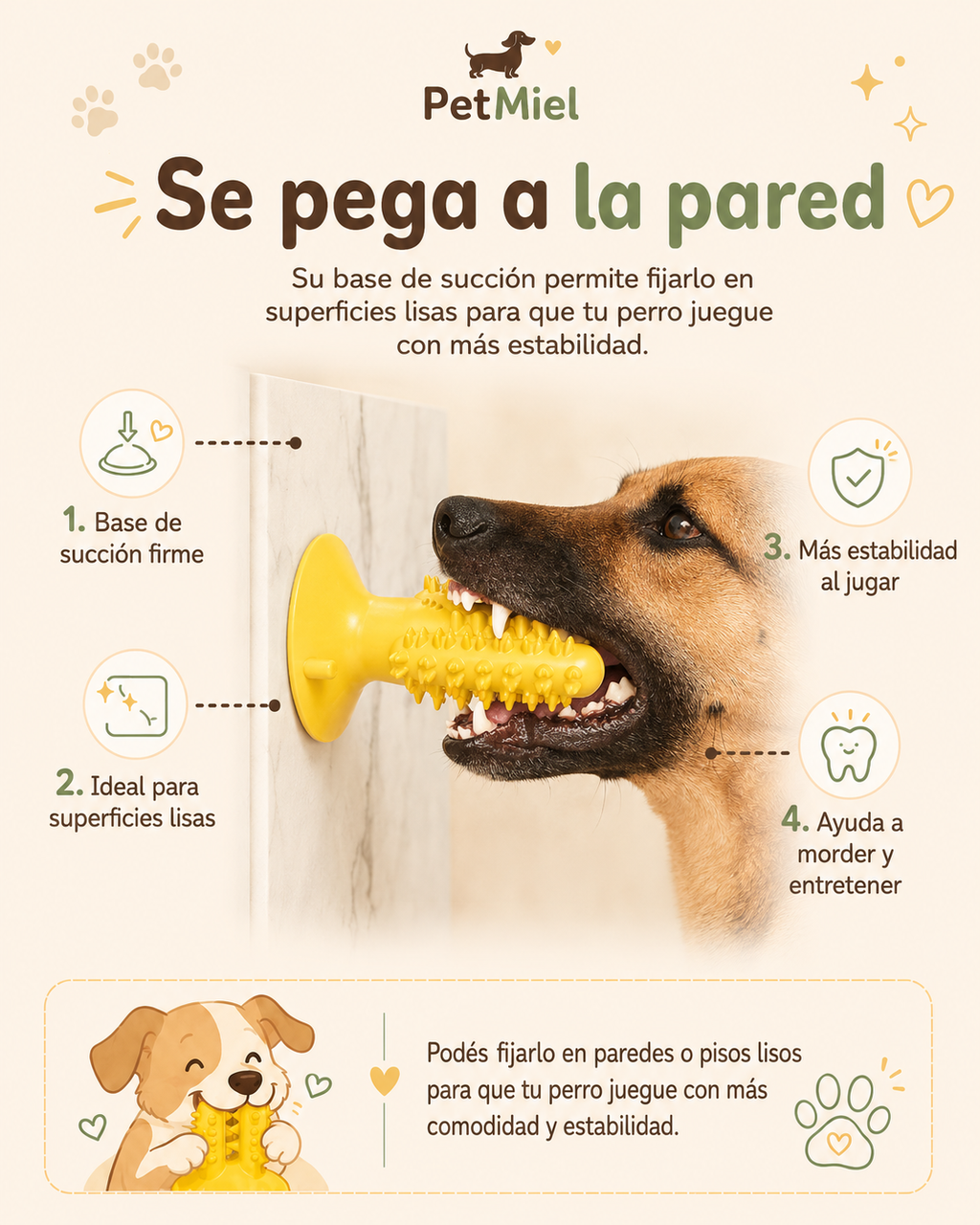 Juguete Mordedor Dental Cactus para Perros