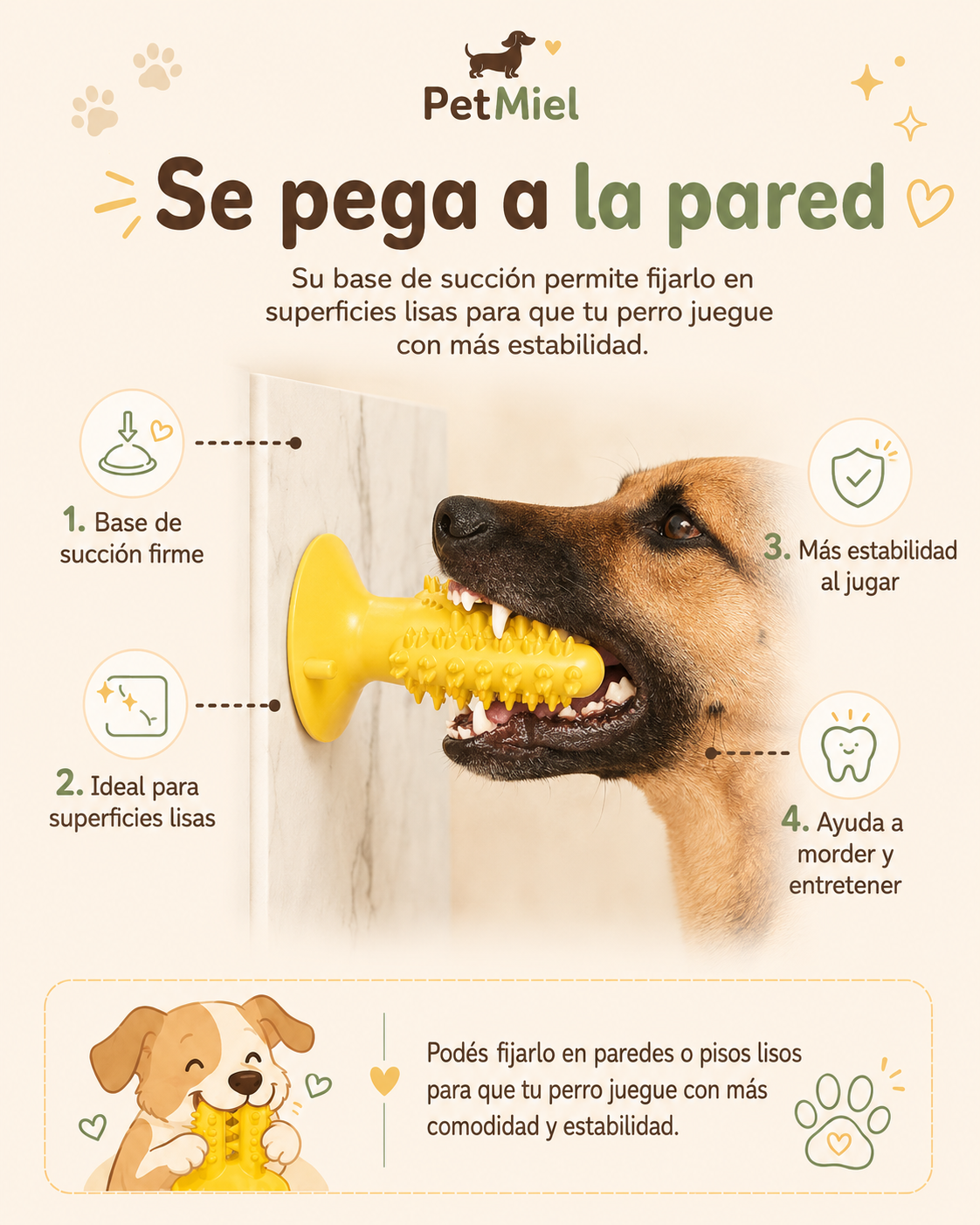 Juguete Mordedor Dental Cactus para Perros